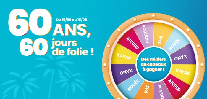 Roue de la fortune INTEX 60 ans