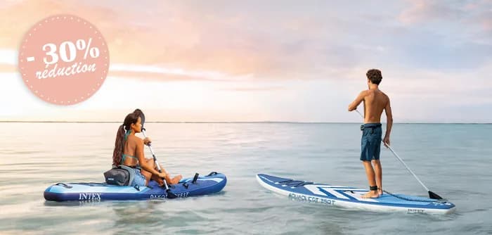 Paddle et kayak INTEX - offre de lancement 30%